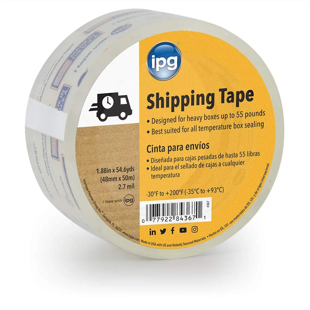 Intertape Polymer Group Clear Shipping Tape 1.88' x 54.6 yd | Heavy Duty Box Sealing - main product image