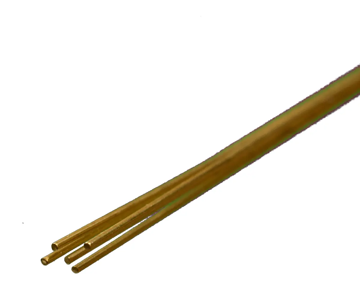 K & S Precision Metals Round Brass Rod 0.020" OD x 12" Long (5 Rods, 0.009 kg) | Wear-Resistant 260 Brass Alloy for DIY, Electrical, Plumbing, Jewelry, Modeling - view 3