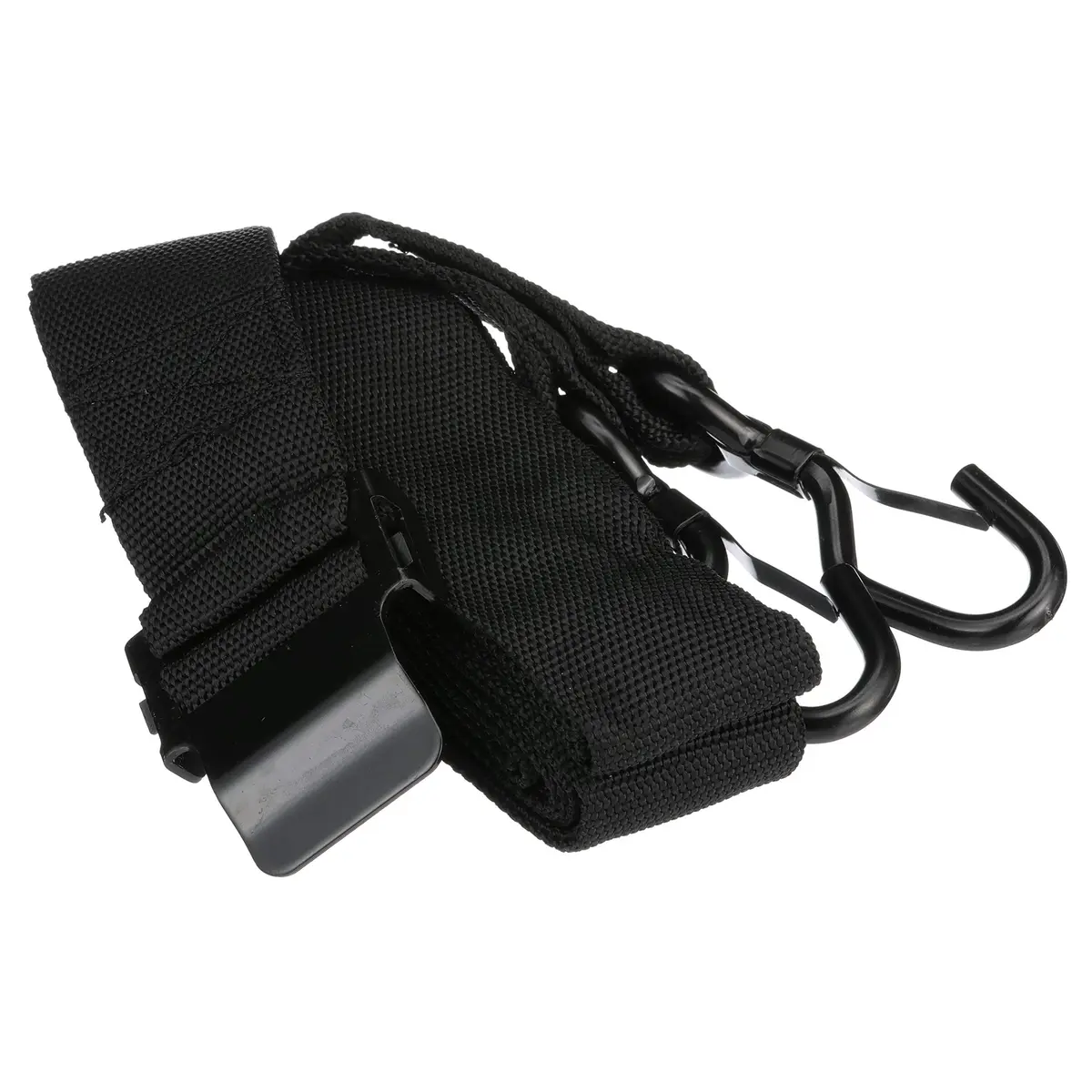 SEACHOICE 16 Ft. x 2 Inch Black Gunwale Trailer Tie Down Strap with J-Hook | Secures Boats on Highway - view 2