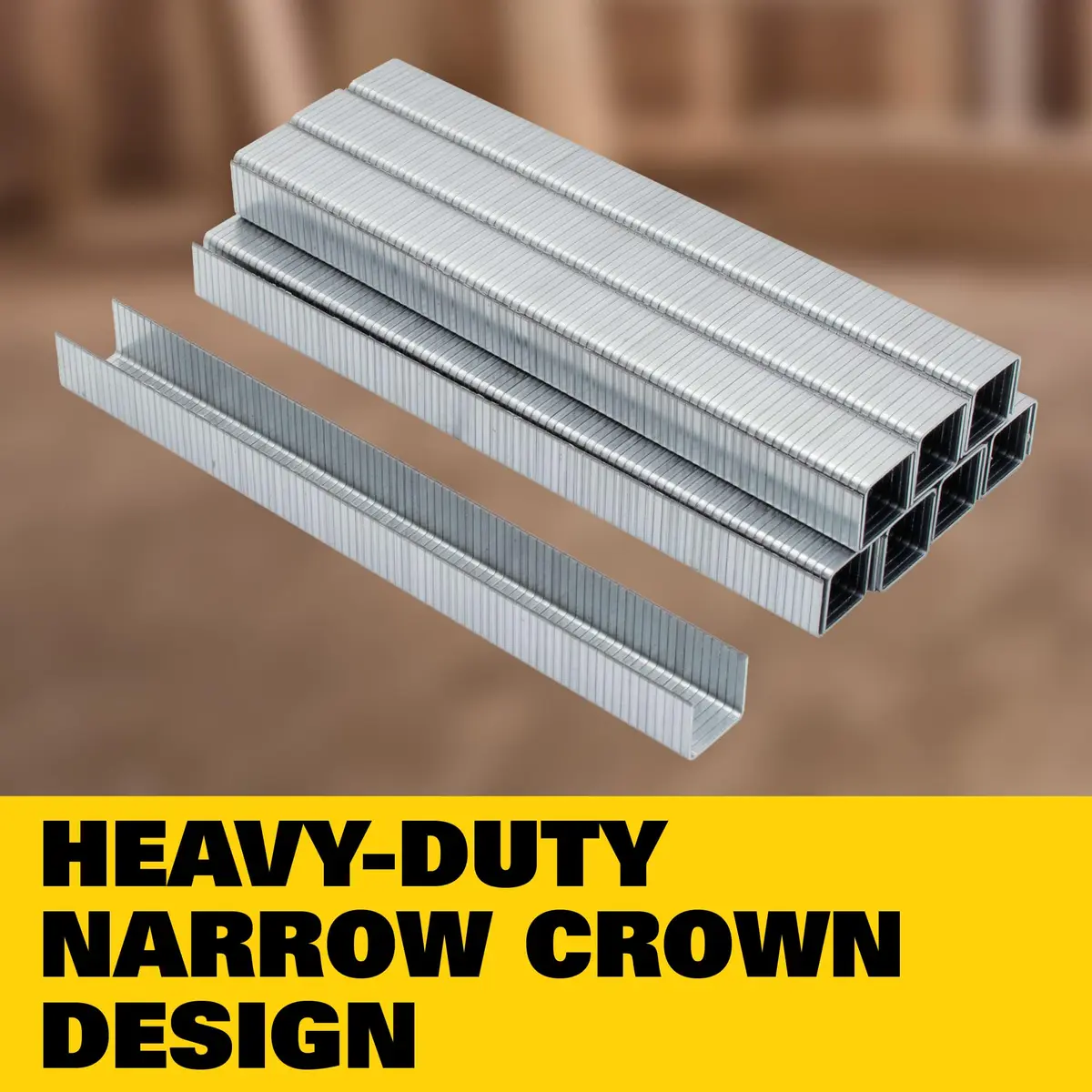 STANLEY Heavy-Duty Narrow Crown Staples 3/8 in (10mm) | 1000-Pack for Insulation & Roofing - view 2