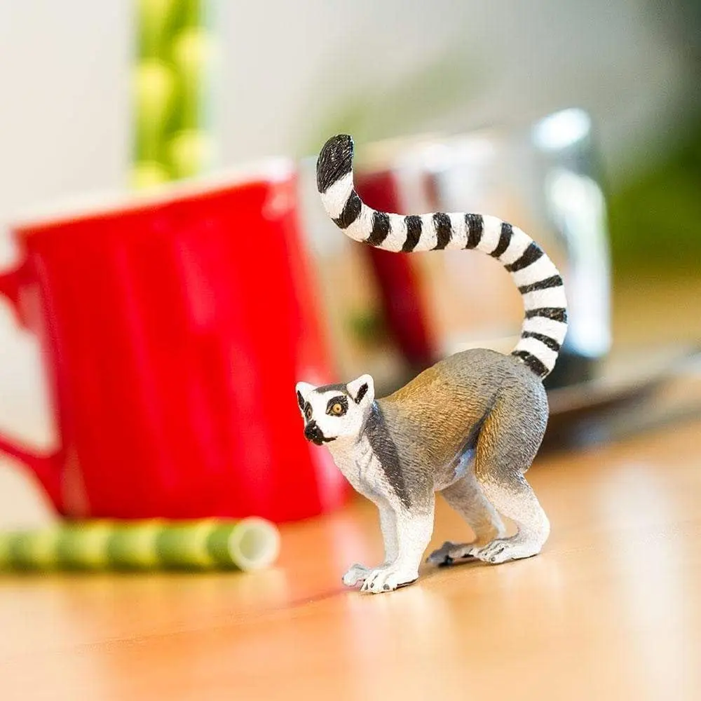 Safari Ltd. Ring-Tailed Lemur Toy - 4 Inch Wildlife Figure for Kids Ages 3+ | Madagascar Primate Play - view 5
