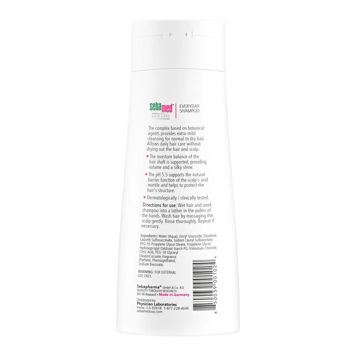 SEBAMED Everyday Shampoo for All Hair Types & Sensitive Scalp | pH 5.5, 200ml - view 2