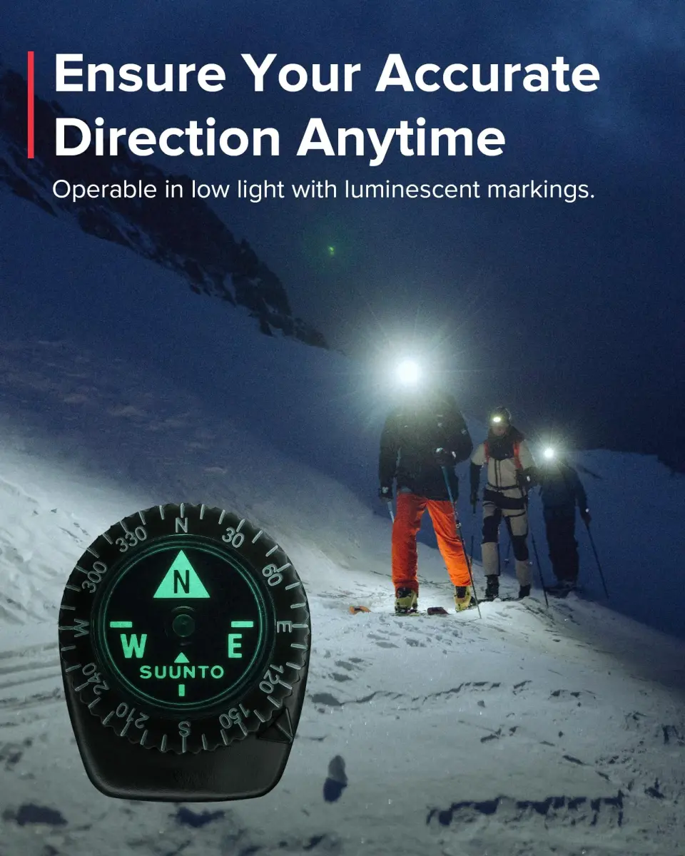 SUUNTO Clipper Compass Black | Attaches to Strap, Sleeve or Map Edge | Northern Hemisphere Needle - view 4