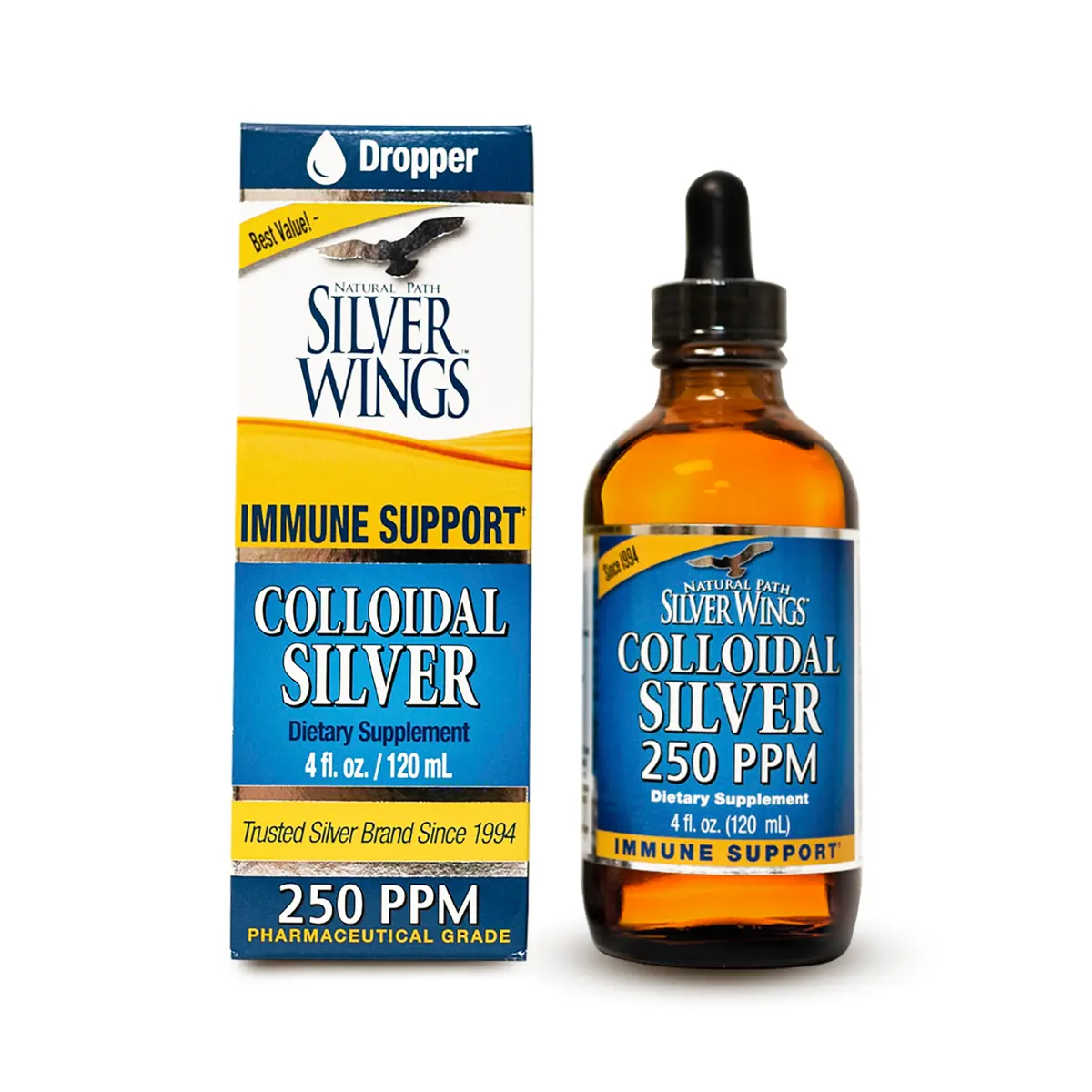 Natural Path Silver Wings Colloidal Silver Liquid 4 fl oz - main product image