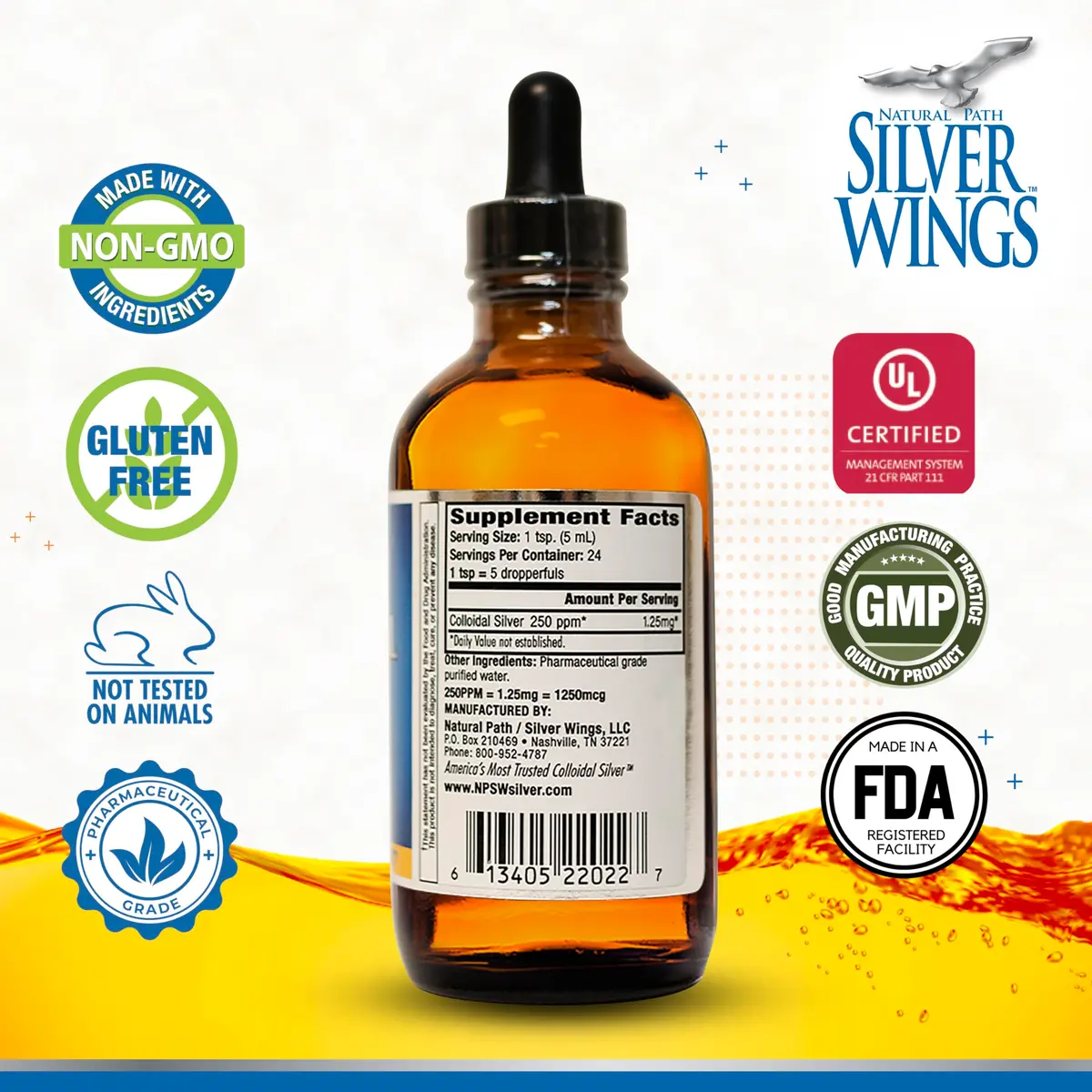 Natural Path Silver Wings Colloidal Silver Liquid 4 fl oz - view 2