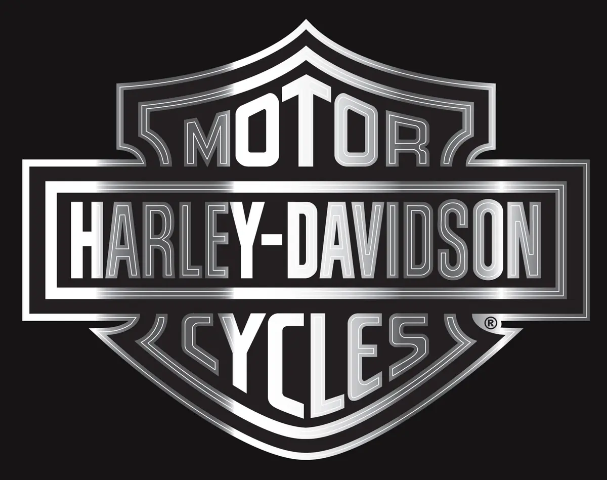 CHROMA Harley Davidson Classic Emblemz Decal 6" x 8" | Embossed Chrome Vinyl Sticker for Motorcycles - view 3