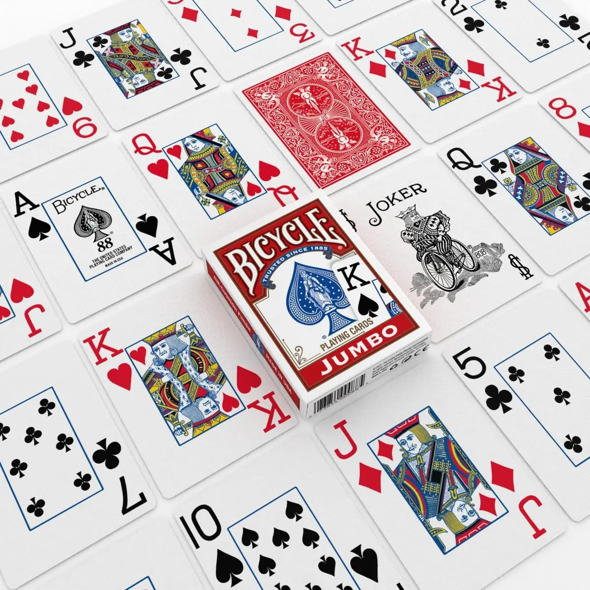Bicycle Jumbo Index Playing Cards 2-Pack (Poker Size) | Large Print for Clearer Gameplay - view 2