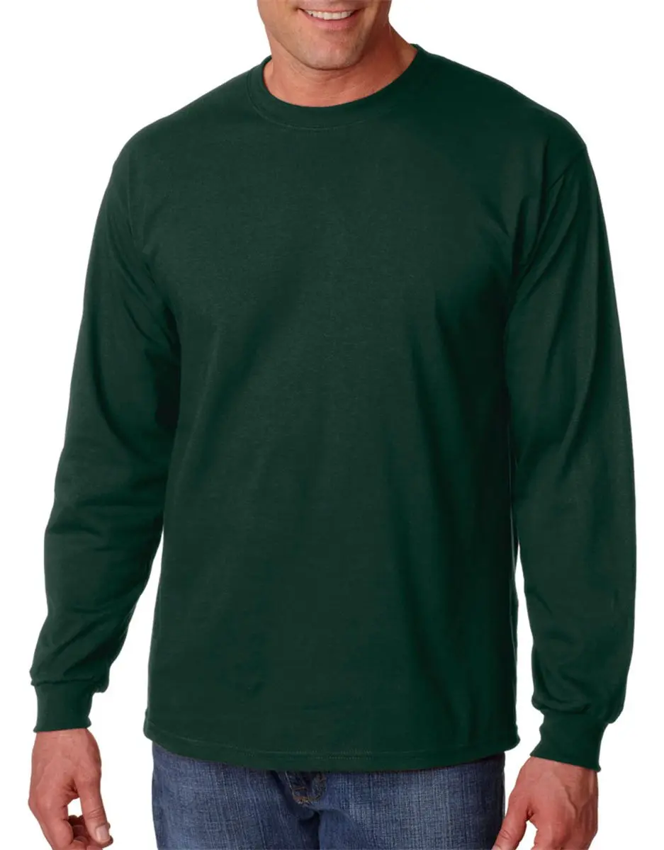 Gildan Ultra Cotton 6 oz. Long-Sleeve T-Shirt (G240) Forest Green XL | Comfortable, Durable Cotton - main product image