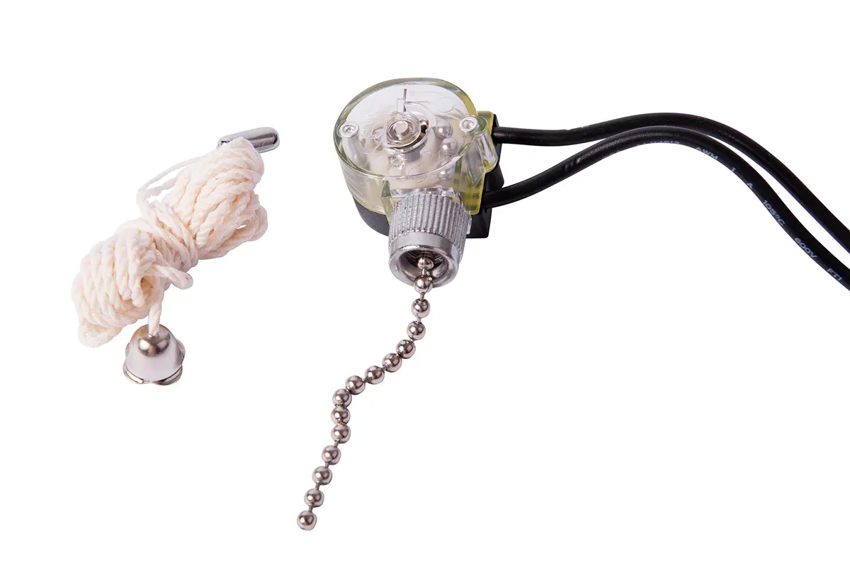 Gardner Bender GSW-31 Electrical Pull Chain Switch, SPST, ON-OFF, 6 A/125V AC, Nickel - main product image