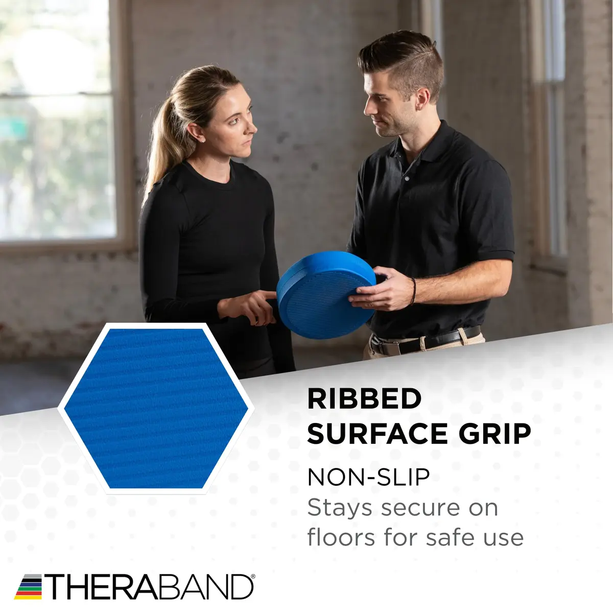 THERABAND Stability Trainer Pad Intermediate Soft Blue Foam Balance Pad 41.5cm (16.35") | Core Strength & Stability - view 8