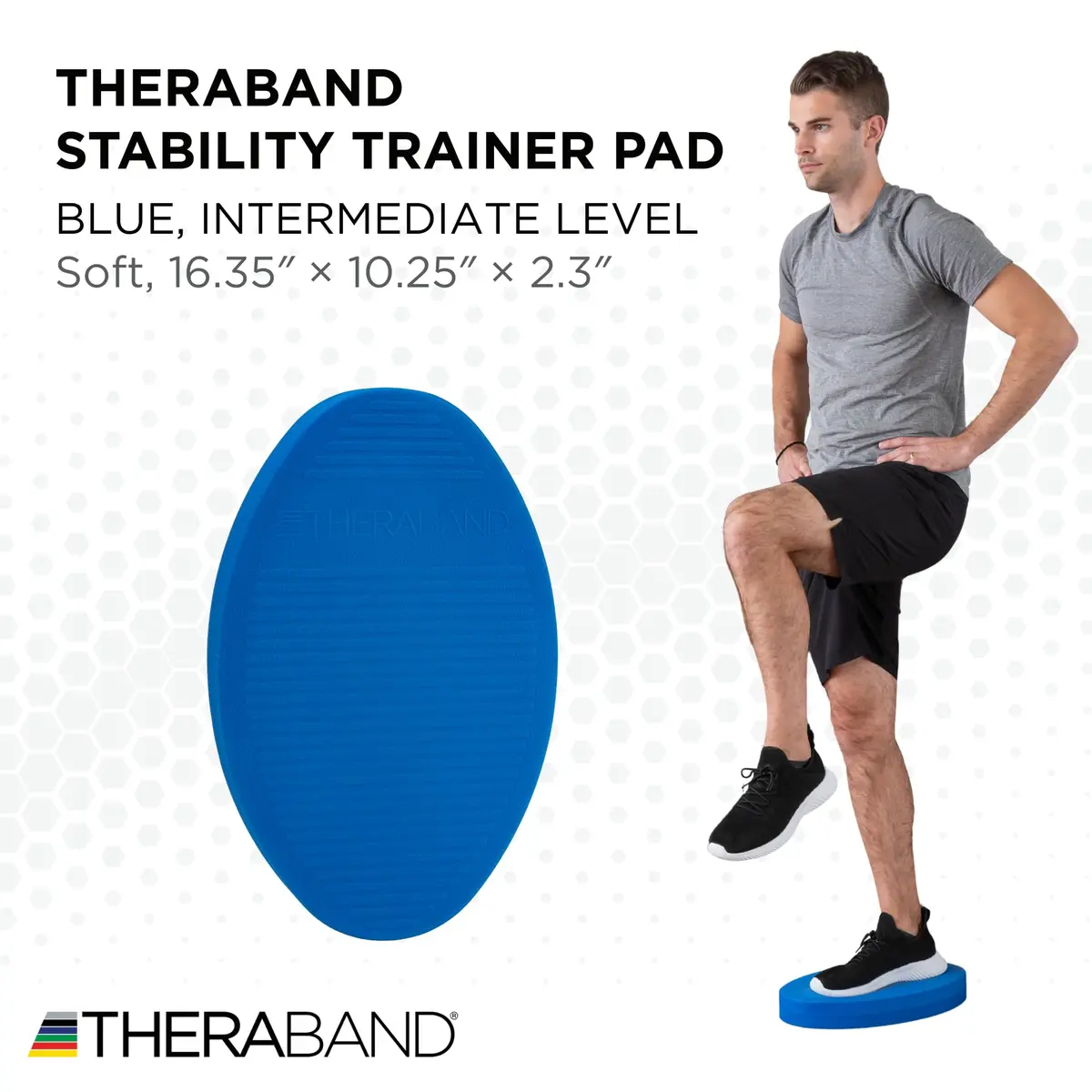 THERABAND Stability Trainer Pad Intermediate Soft Blue Foam Balance Pad 41.5cm (16.35") | Core Strength & Stability - view 2