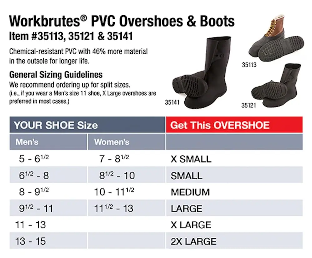 TINGLEY PVC Hi-Top Black Overshoes Large Size 9.5-11 | Waterproof Work Shoe Cover - view 5