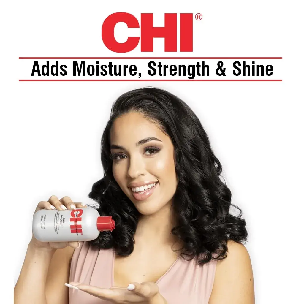 CHI Infra Silk Infusion Leave-In Hair Treatment 355ml (12 Fl Oz) | Reconstructs Damaged Hair - view 4