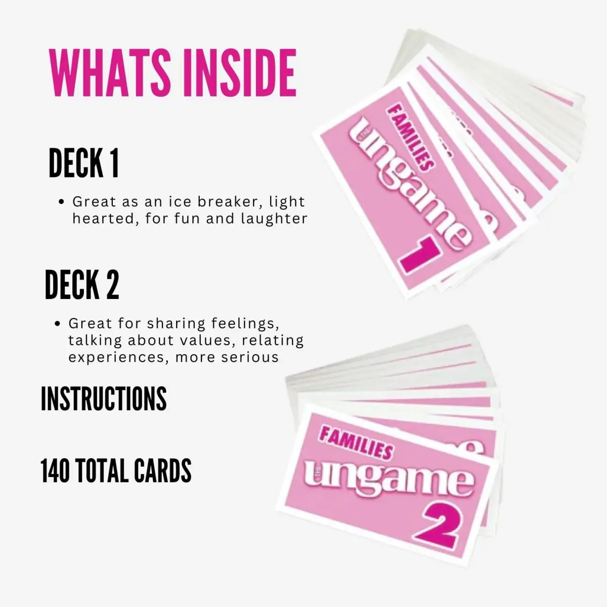 TaliCor Pocket UNGAME Families Edition Card Game 140 Cards | Non-Competitive Conversation Starter for Ages 5+ - view 5
