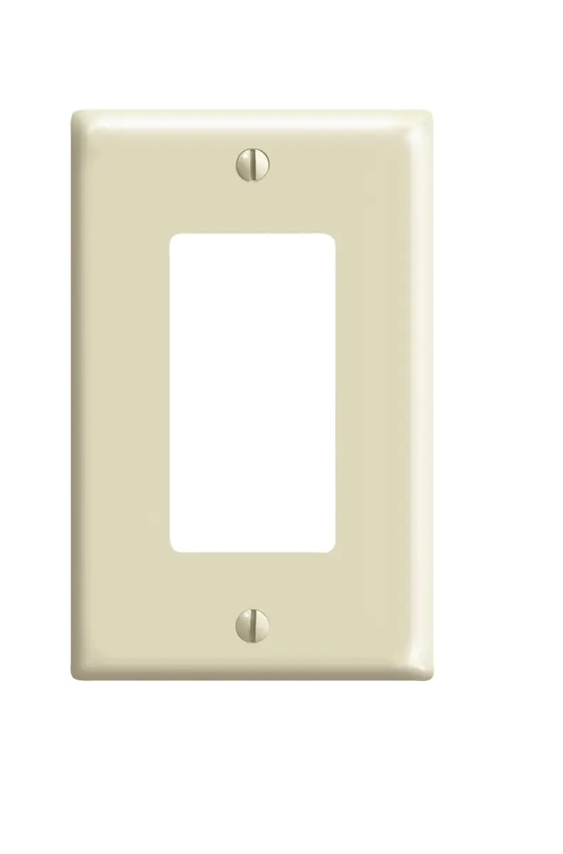 Leviton 1-Gang Decora/GFCI Wallplate, Midway Size, Thermoset, Ivory | Larger, Dust-Resistant, Device Mount - main product image
