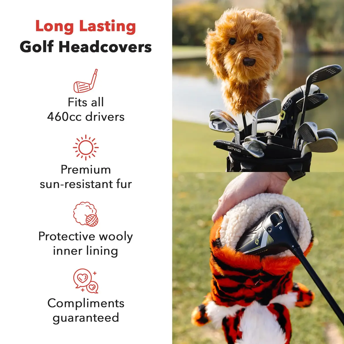 Daphne's Headcovers Lion Driver Headcover | Premium Golf Club Cover | Stylish Club Protection | Men's & Women's Golf Gear - view 5