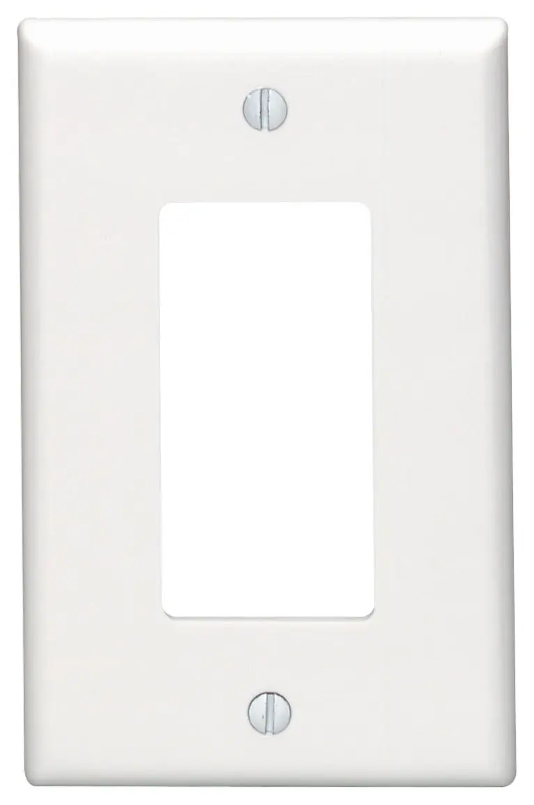 Leviton Decora Wallplate 1-Gang Thermoset White | Midway Size & Device Mount - main product image