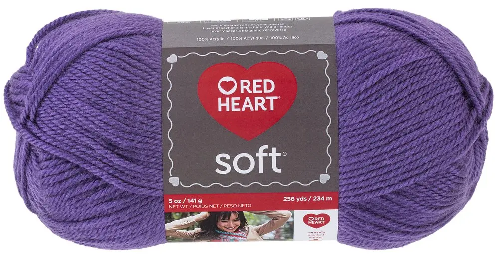 Red Heart Soft Yarn Lavender | Ultra-Soft Acrylic Yarn for Knitting & Crochet - main product image