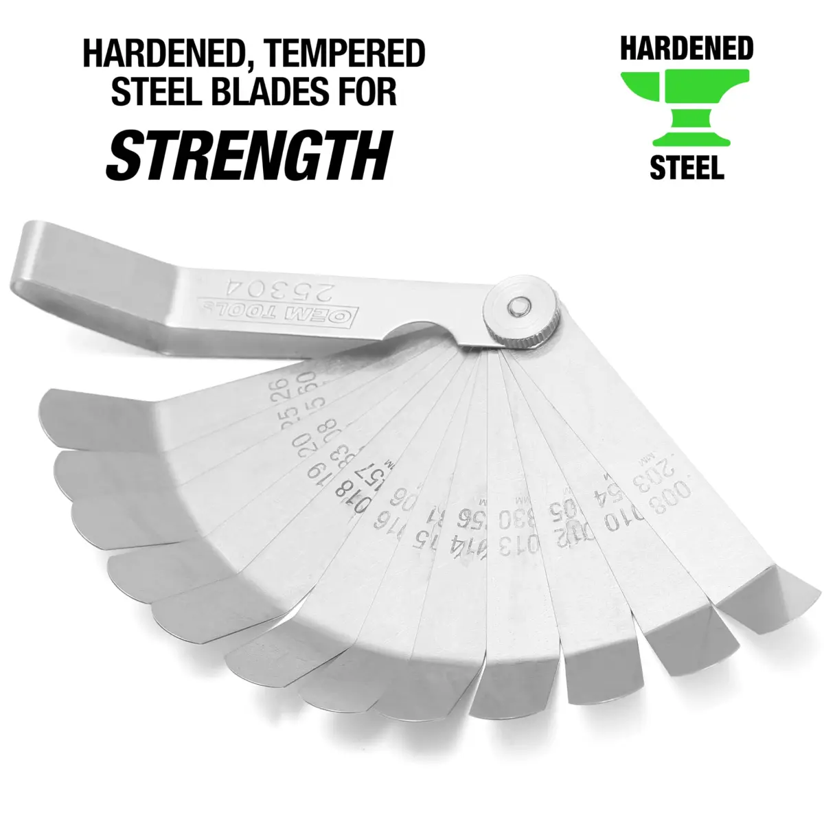 OEMTOOLS 25304 12-Blade Feeler Gauge Set 4 Inch | Precision Measurement for Tight Spaces - view 2