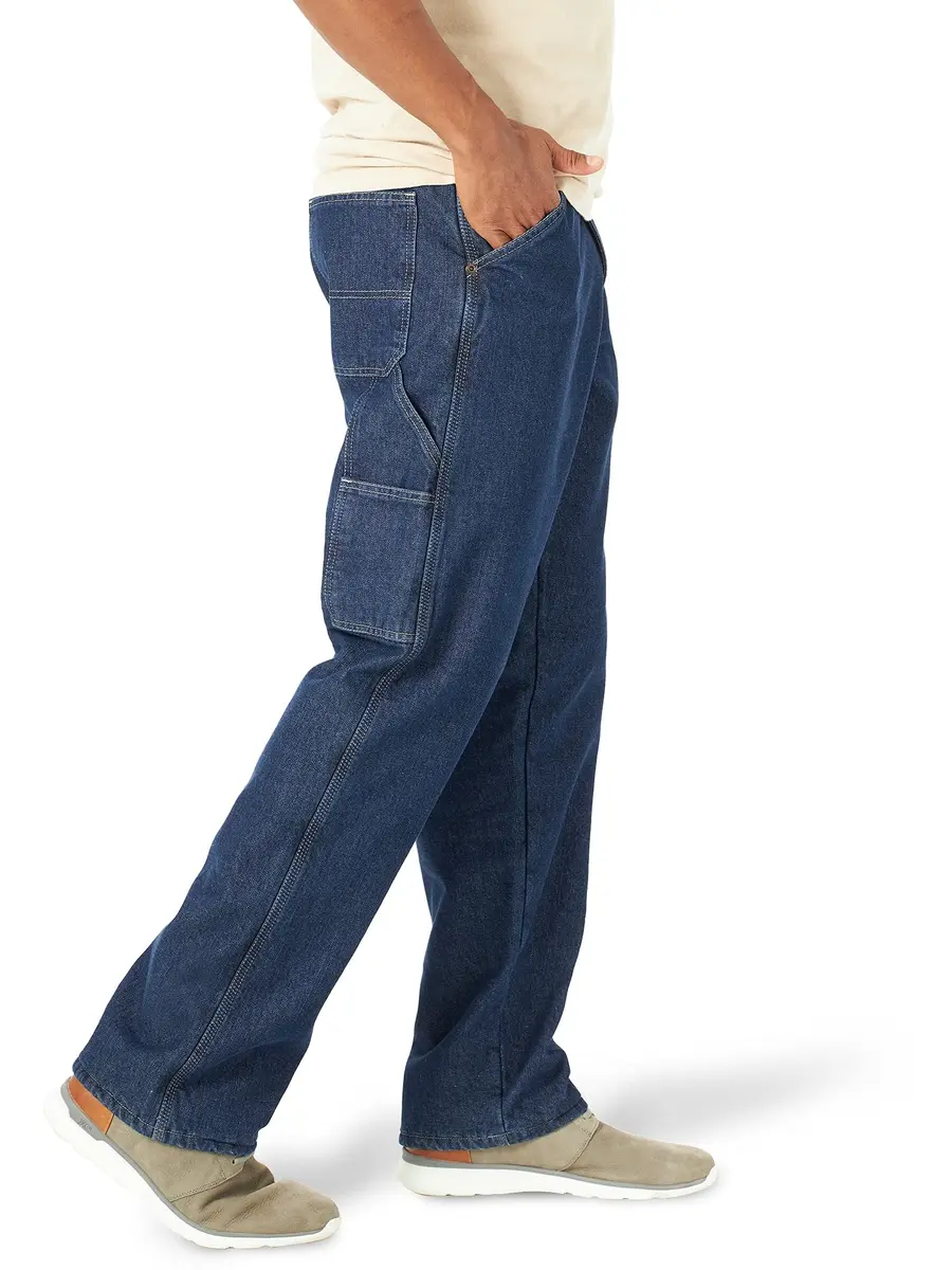 Wrangler Authentics Men's Fleece Lined Carpenter Pant, Dark Indigo, 38W x 32L | Durable Cold-Weather Workwear - view 6