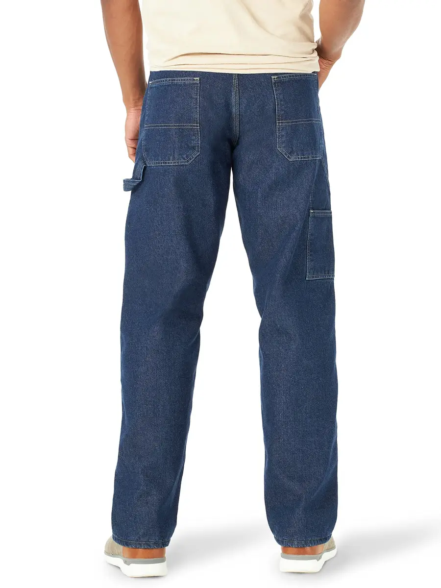 Wrangler Authentics Men's Fleece Lined Carpenter Pant, Dark Indigo, 38W x 32L | Durable Cold-Weather Workwear - view 2