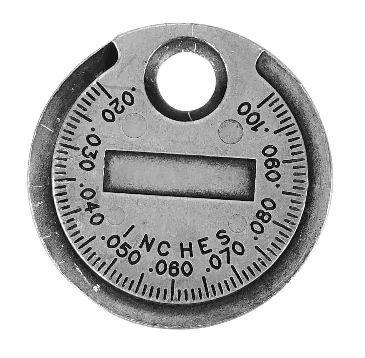 OEMTOOLS Ramp Style Spark Plug Gap Gauge Tool with Keychain | 0.020"-1" (0.50-2.5mm) Metric & SAE - view 2