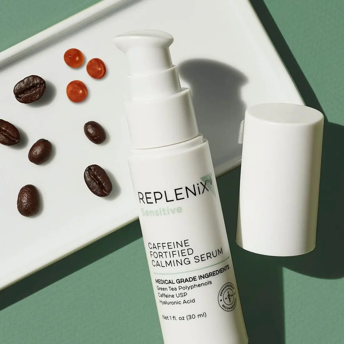Replenix Caffeine Fortified Calming Face Serum with Hyaluronic Acid for Sensitive Skin | 1 Fl Oz - view 8