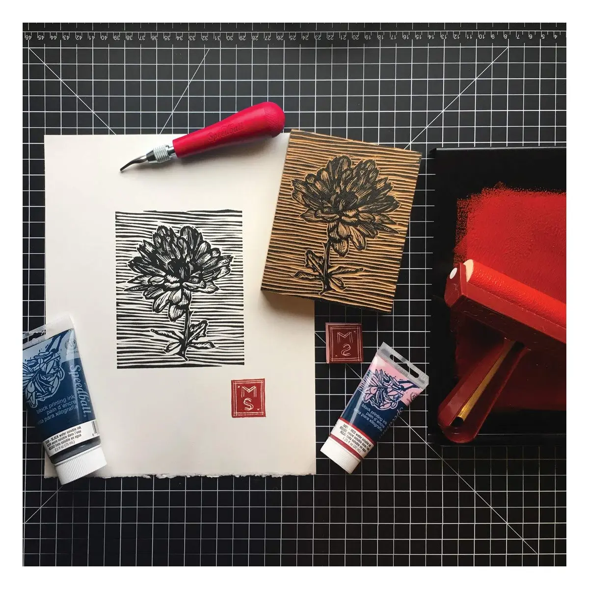 Speedball Water-Soluble Block Printing Ink, 8 fl oz | Rich, Satin Finish for Artists & Students - view 3