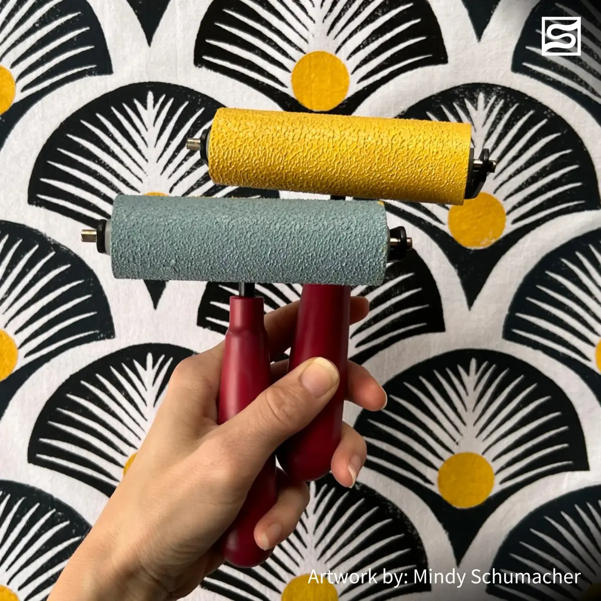 Speedball Soft Rubber Brayer 3-Inch (7.62 cm) | Printmaking Roller for Gel & Block Printing - view 9