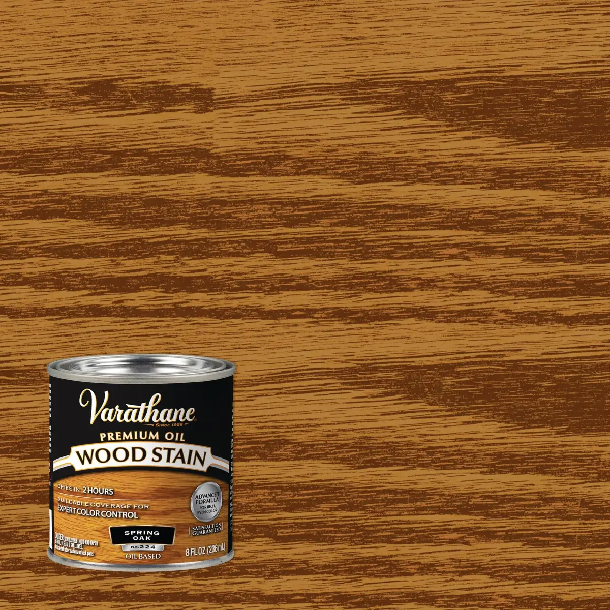 Varathane Spring Oak Oil-Based Wood Stain Half Pint (16 Fl Oz) | Rich Natural Wood Color - view 2