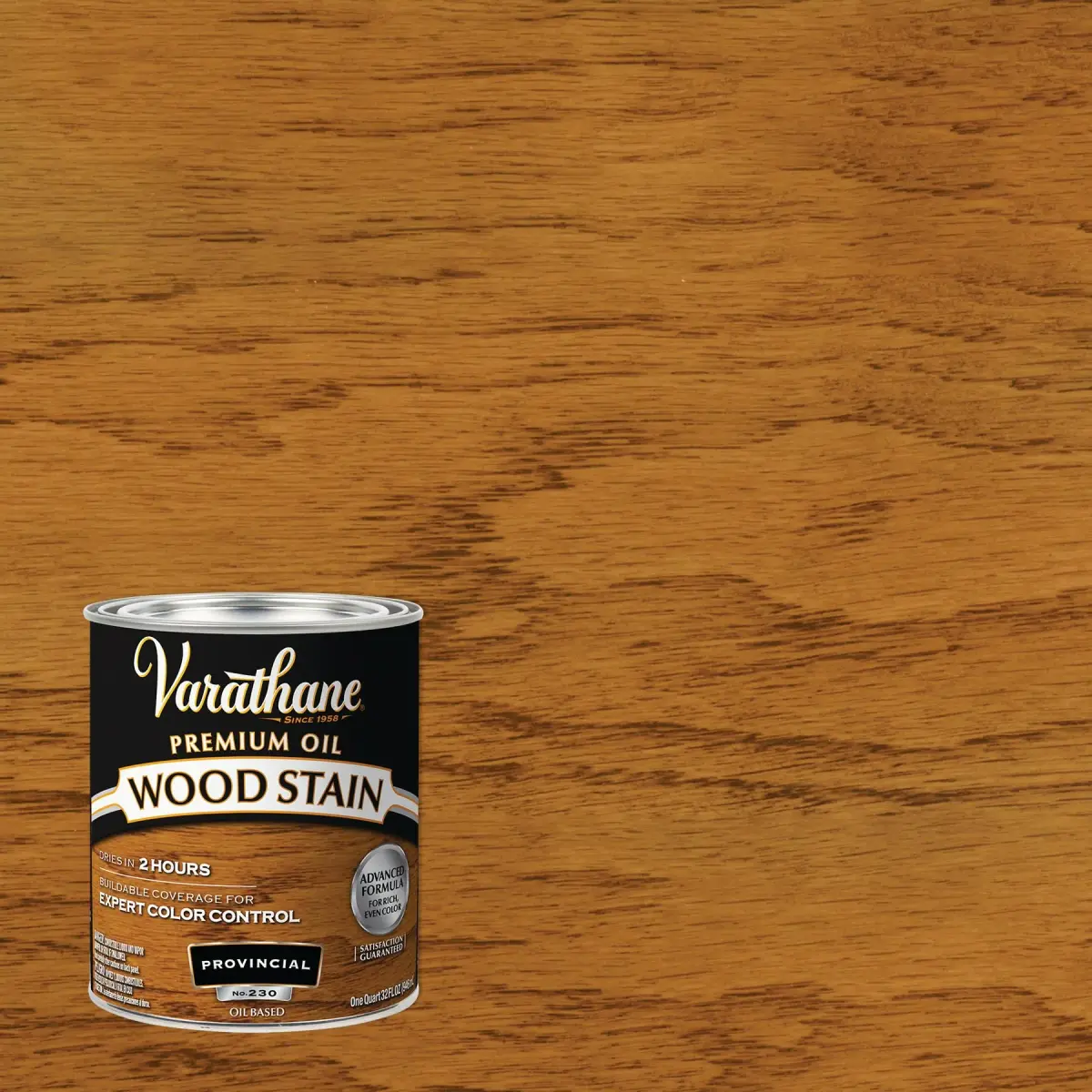 Varathane Provincial Quart (32 Fl Oz) Oil-Based Wood Stain - Rich Brown Hue for Interior Furniture - view 2