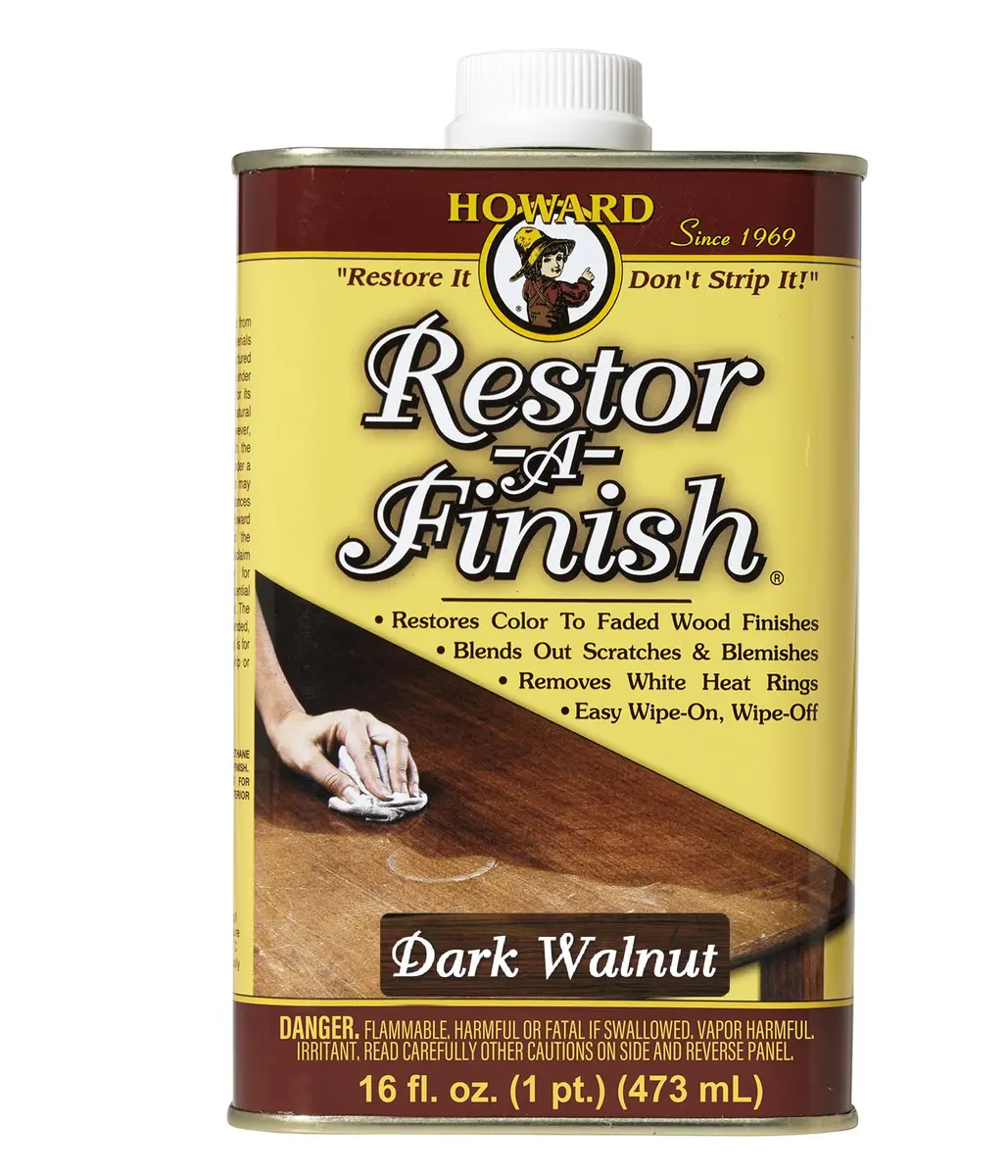 Howard Restor-A-Finish 16 Fl oz Dark Walnut | Restores Wood Finish & Blends Scratches - main product image
