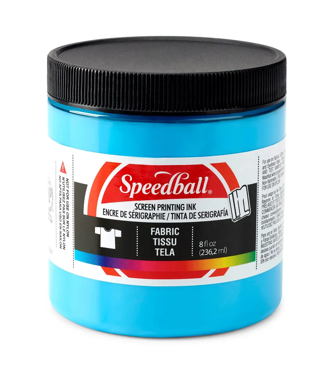 Speedball Fabric Screen Printing Ink, 237ml (8 fl oz) Peacock Blue | Vibrant, Smooth, Easy-Clean Ink for Textiles - main product image