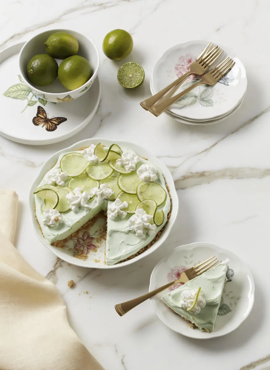 Lenox Butterfly Meadow Porcelain Pie Dish | Deep Blossom Design, 9.5" | Microwave & Dishwasher Safe - view 2