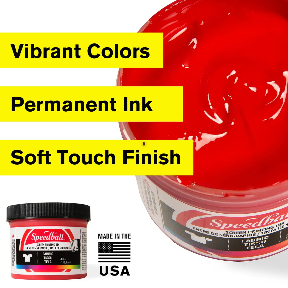 Speedball Fabric Screen Printing Ink, Blue Denim, 237ml (8 fl oz) | Vibrant Colors for T-Shirt & Silkscreen Printmaking - view 3