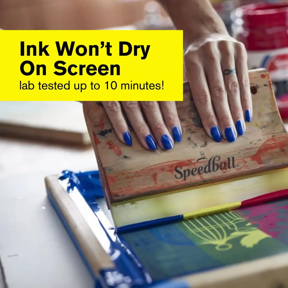 Speedball Fabric Screen Printing Ink, Blue Denim, 237ml (8 fl oz) | Vibrant Colors for T-Shirt & Silkscreen Printmaking - view 4