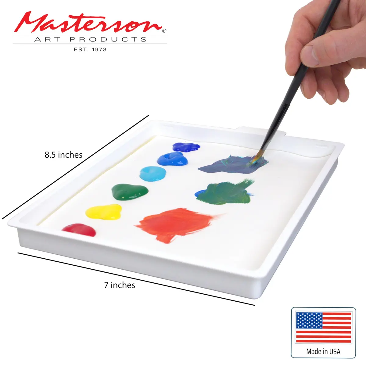 Masterson Sta-Wet Handy Palette 8.5 x 7 Inches | Airtight Water-Based & Oil Paint Storage - view 4
