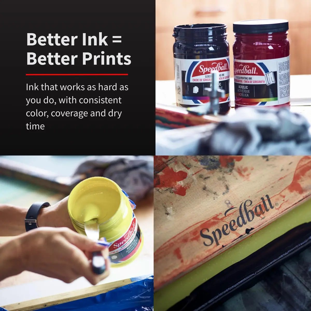 Speedball Fabric Screen Printing Ink 32 Fl Oz | Vibrant, Soft-Hand, Water-Based - view 2
