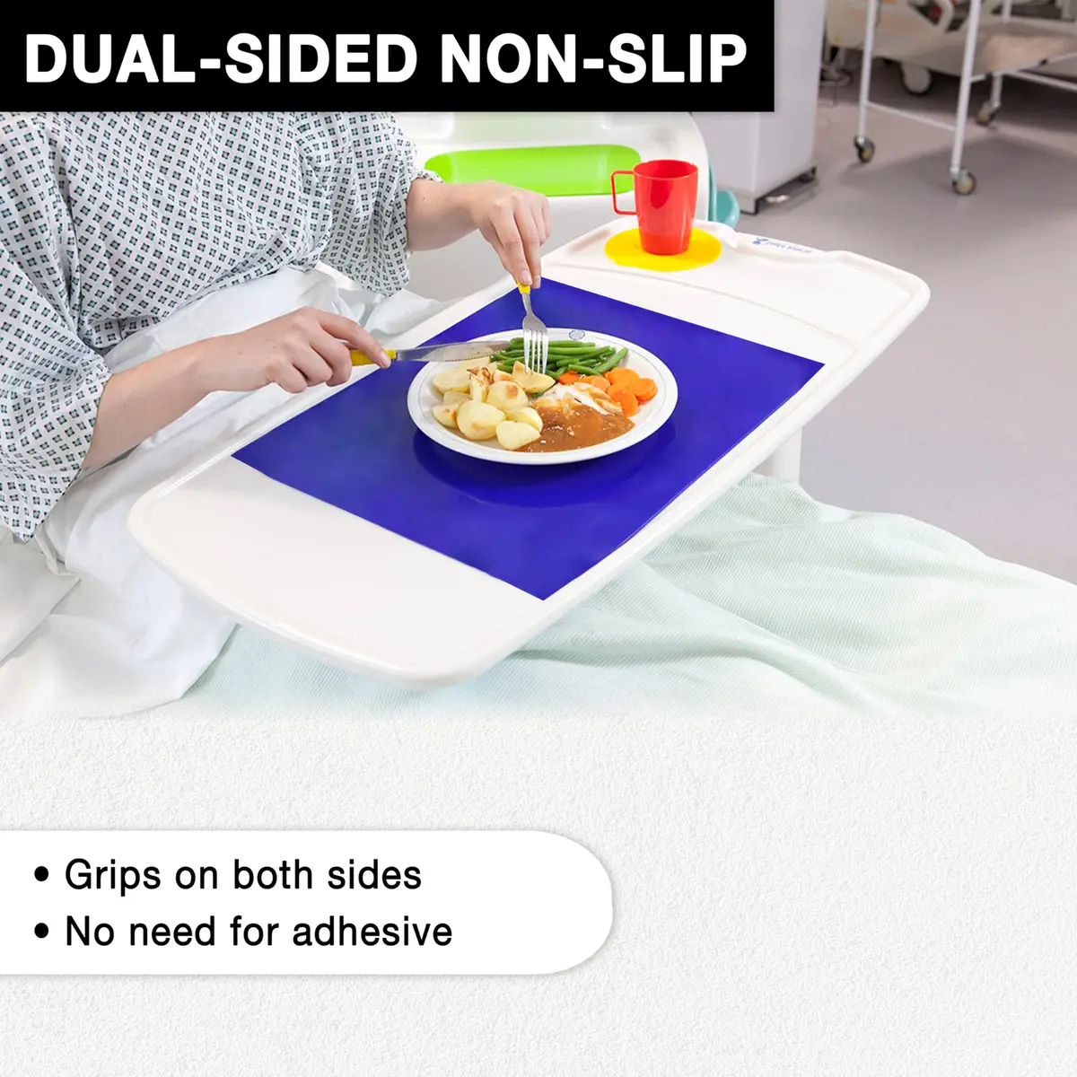 Dycem Non-Slip Material Roll, White, 8" x 6.5 ft | Versatile Grip Aid for Daily & Medical Use - view 4