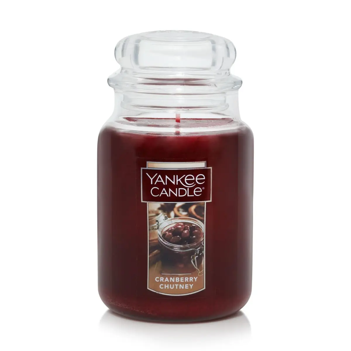 Yankee Candle Cranberry Chutney 22oz Large Jar Candle | Over 110 Hours Burn Time, Autumn Scent for Home - main product image