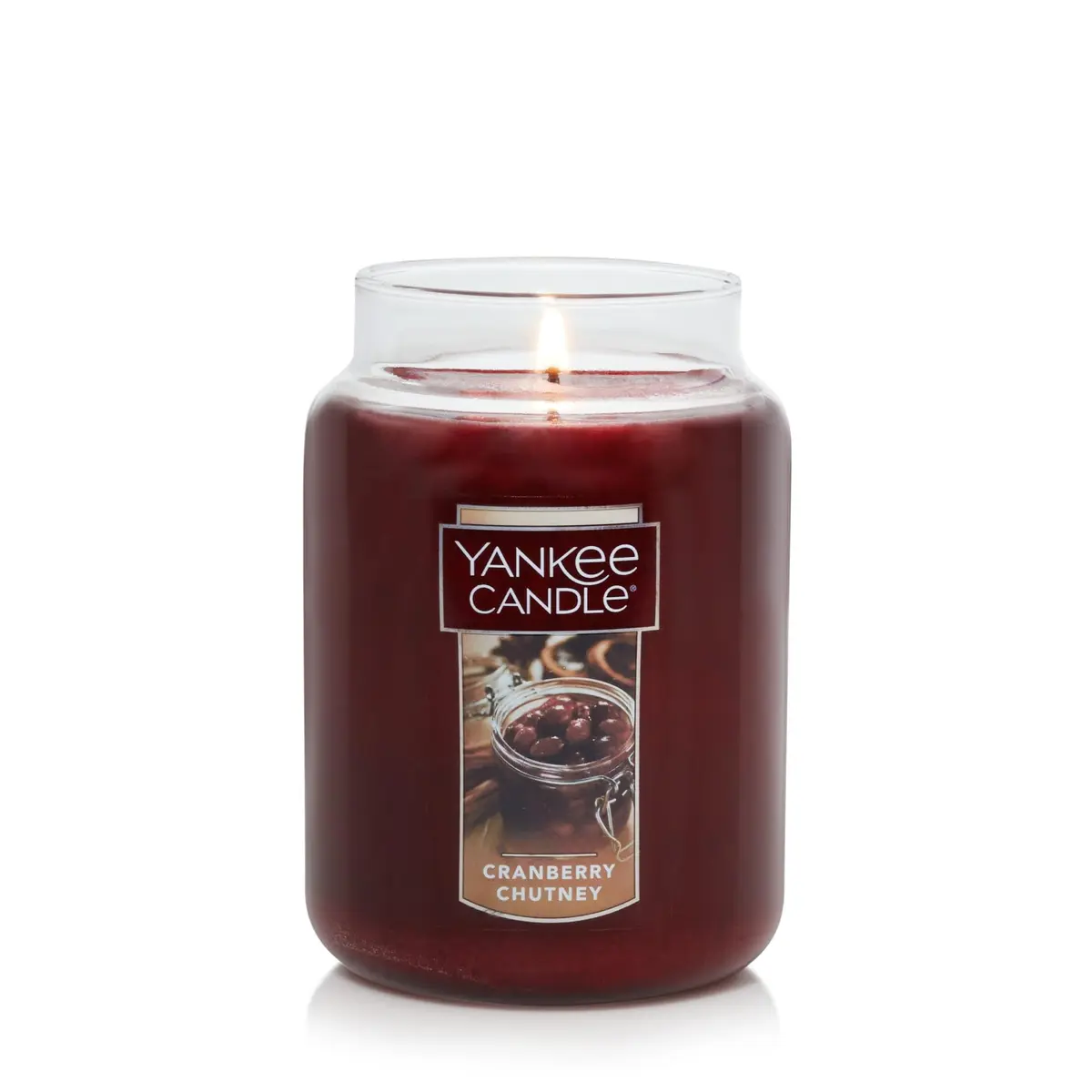 Yankee Candle Cranberry Chutney 22oz Large Jar Candle | Over 110 Hours Burn Time, Autumn Scent for Home - view 3