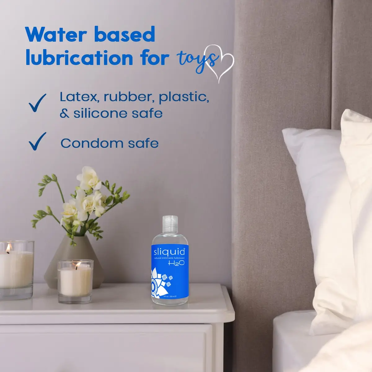 Sliquid H2O Water Based Lubricant 255ml (8.5 Fl Oz) | Natural, Sensitive Skin Formula - view 6