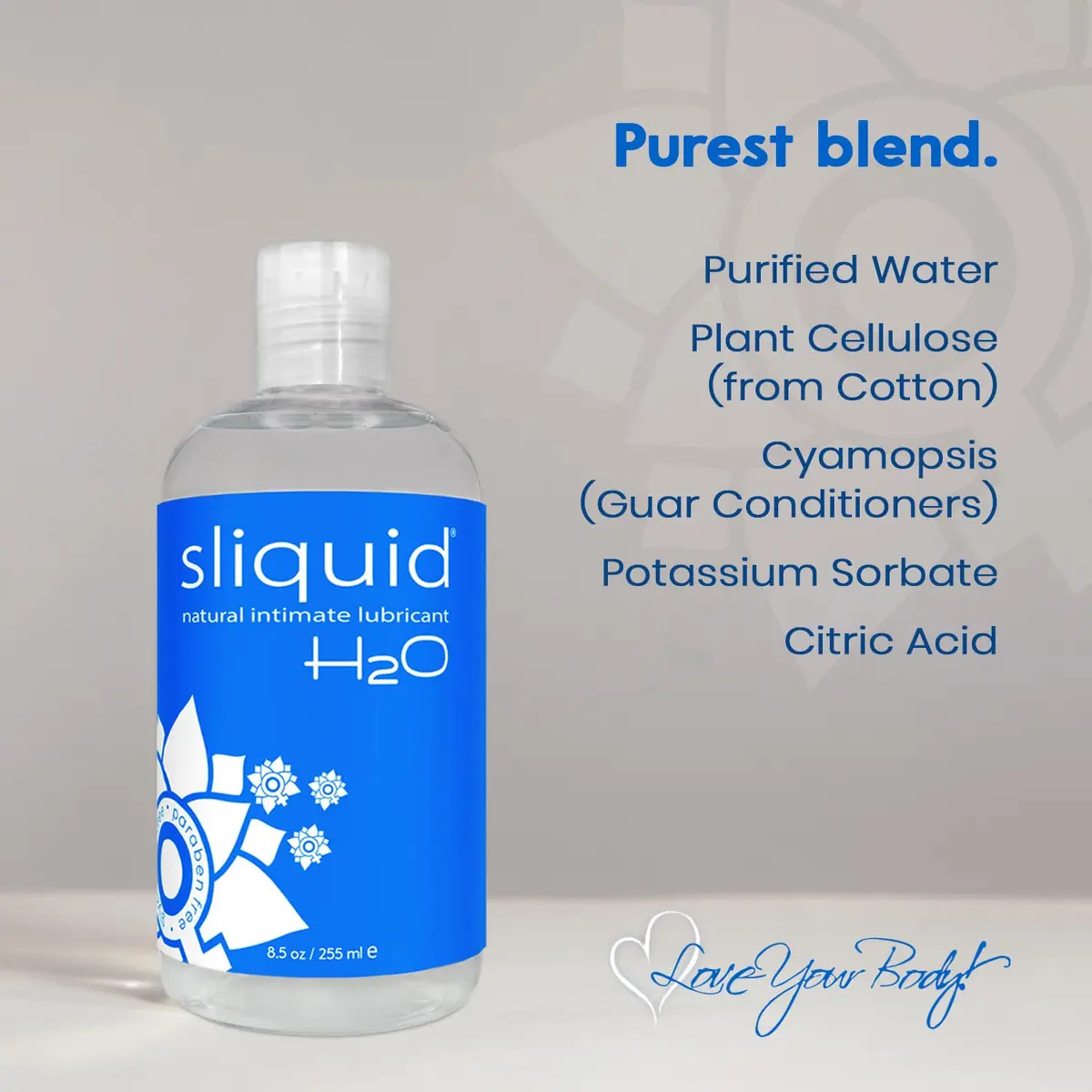 Sliquid H2O Water Based Lubricant 255ml (8.5 Fl Oz) | Natural, Sensitive Skin Formula - view 8
