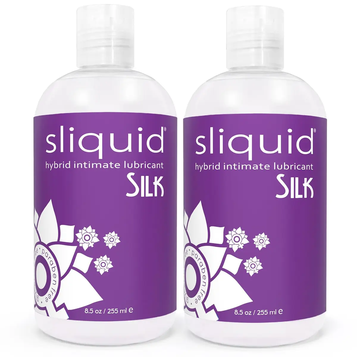 Sliquid Silk Intimate Lubricant, 8.5 Fl Oz (Pack of 2) | Hypoallergenic, Waterproof, Unscented - main product image
