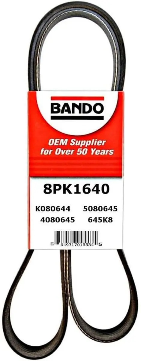 Bando USA 8PK1640 OEM Quality Serpentine Belt | Heat-Resistant, OEM-Grade, 1640mm - main product image