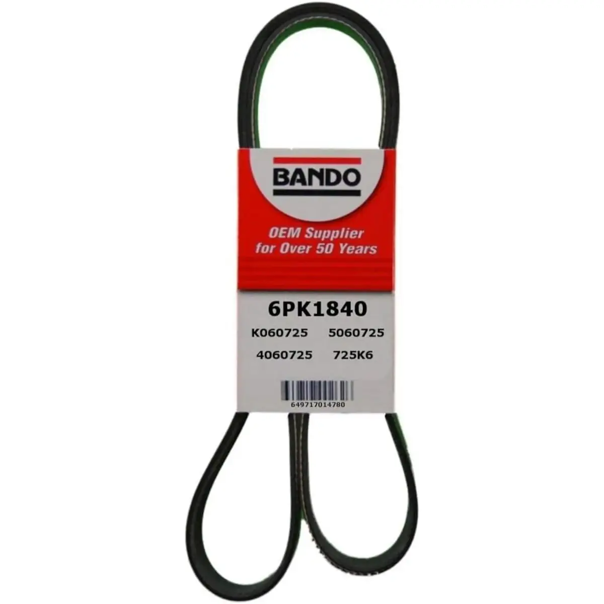 Bando 6PK1840 Serpentine Belt 1840mm (72.4 Inch) | OEM Quality Drive Belt for Buick, Cadillac, Chevrolet, GMC, Mazda, Oldsmobile, Pontiac - main product image