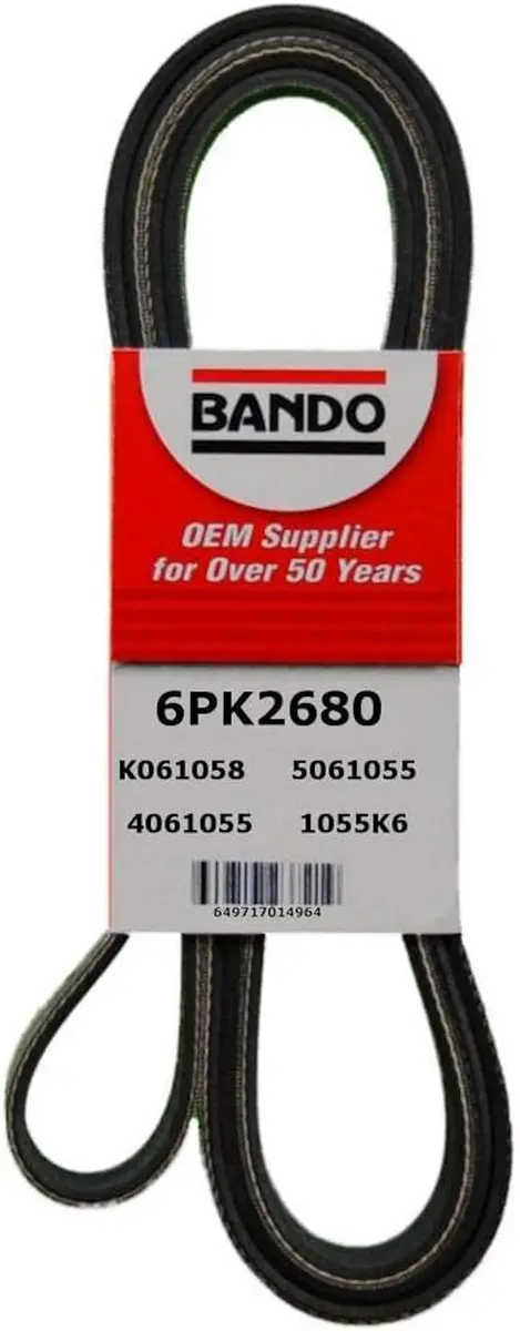Bando USA 6PK2680 OEM Serpentine Belt | OEM Quality, Heat Resistant, Long Lasting (70-120 chars) - main product image