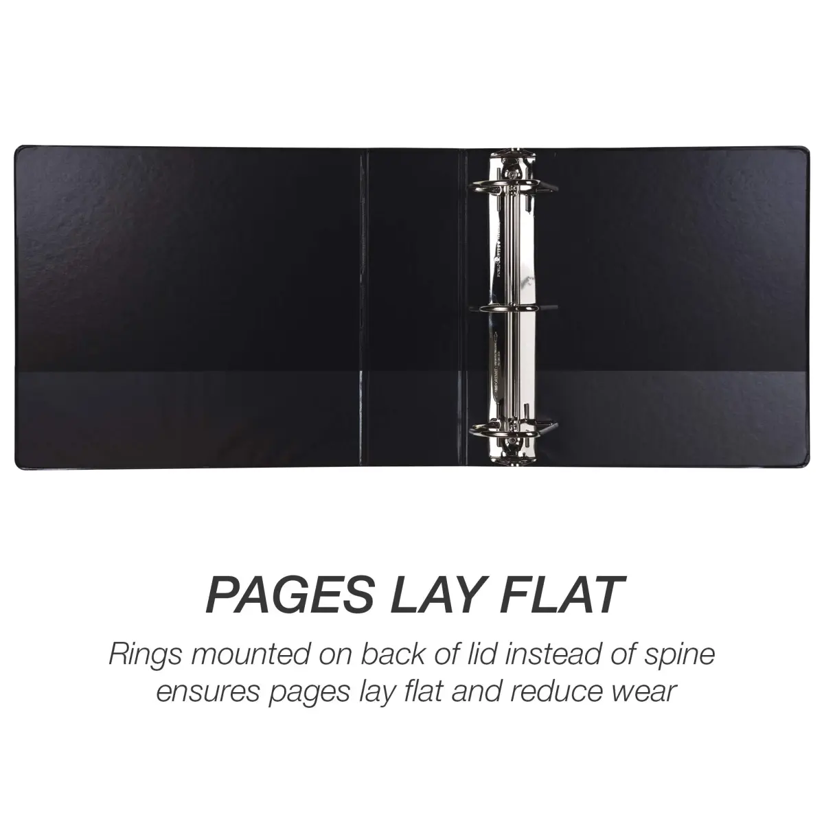 Samsill Durable 4-Inch 3-Ring Binder, D-Ring, Black, 100% Recycled Chipboard | Holds 700 Pages - view 6
