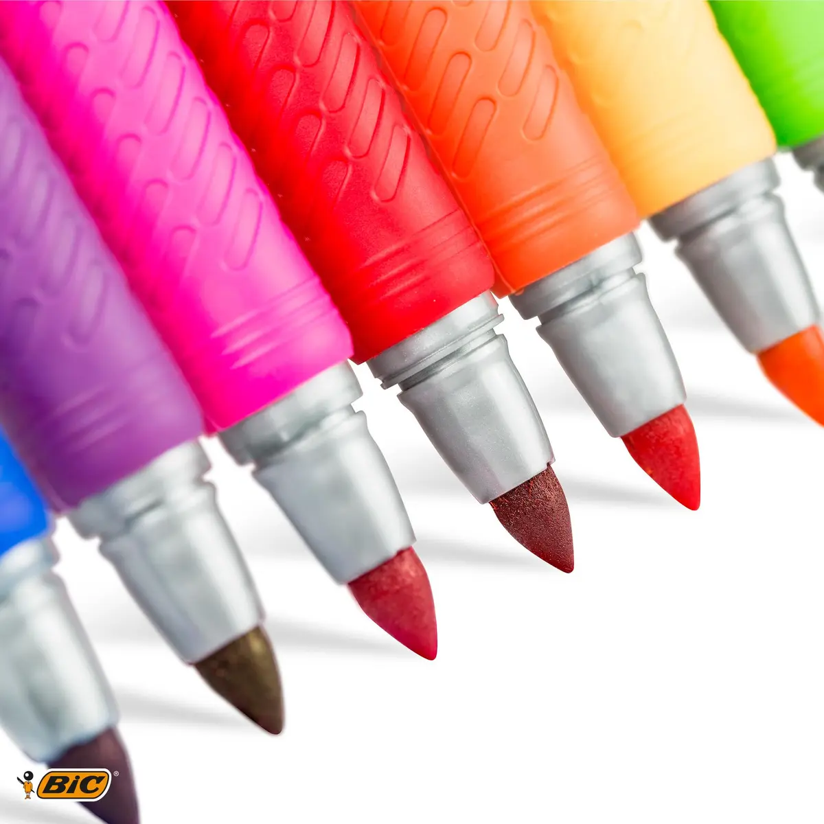 BIC Marking Pen Fine Point 8-Count Assorted Colors | Long-Lasting, Non-Slip Grip, Quick-Drying Ink - view 6
