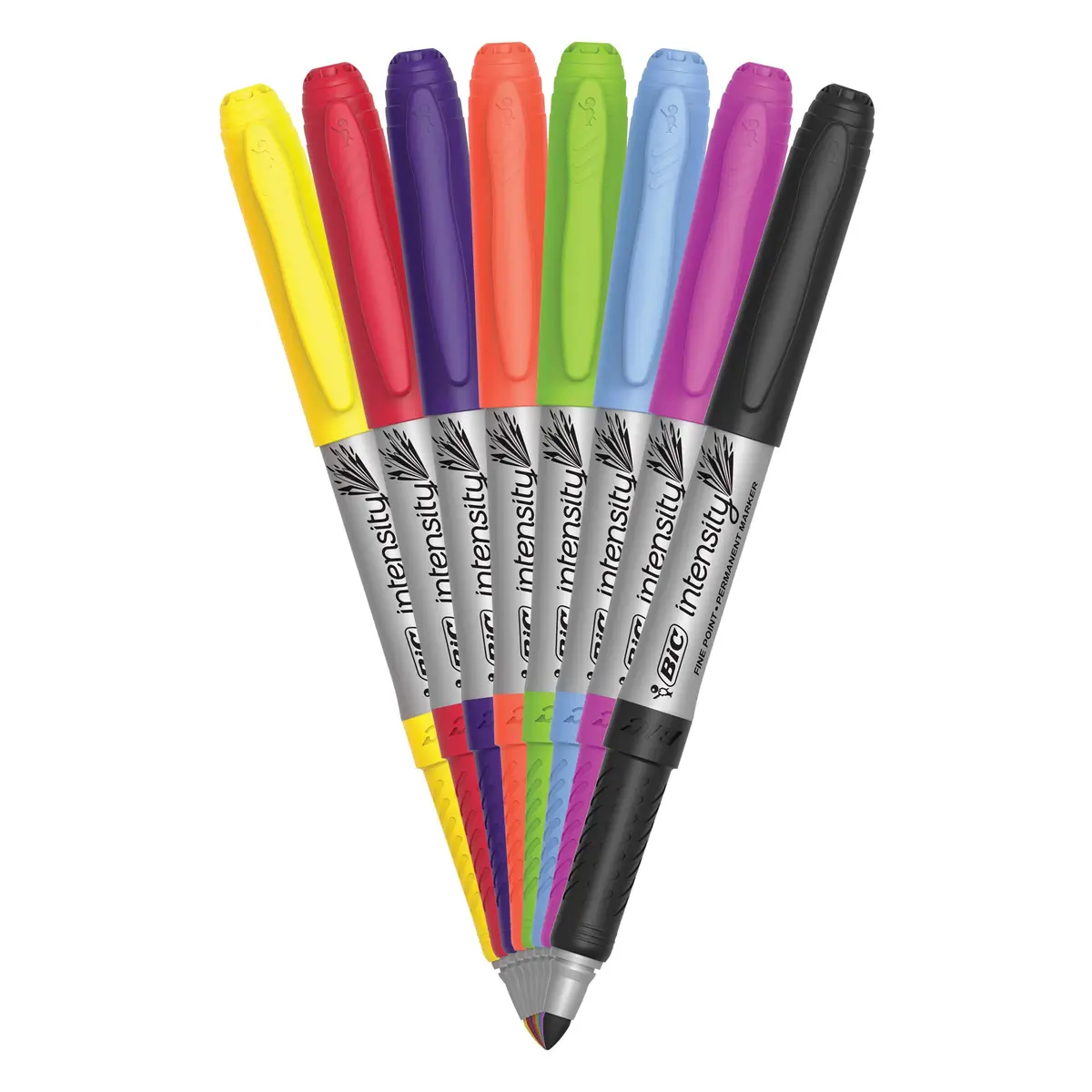 BIC Marking Pen Fine Point 8-Count Assorted Colors | Long-Lasting, Non-Slip Grip, Quick-Drying Ink - view 2